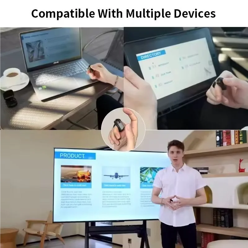 Ring Mouse – Mini Lightweight Rechargeable Bluetooth + 2.4G Dual‑Mode Wearable Controller 6