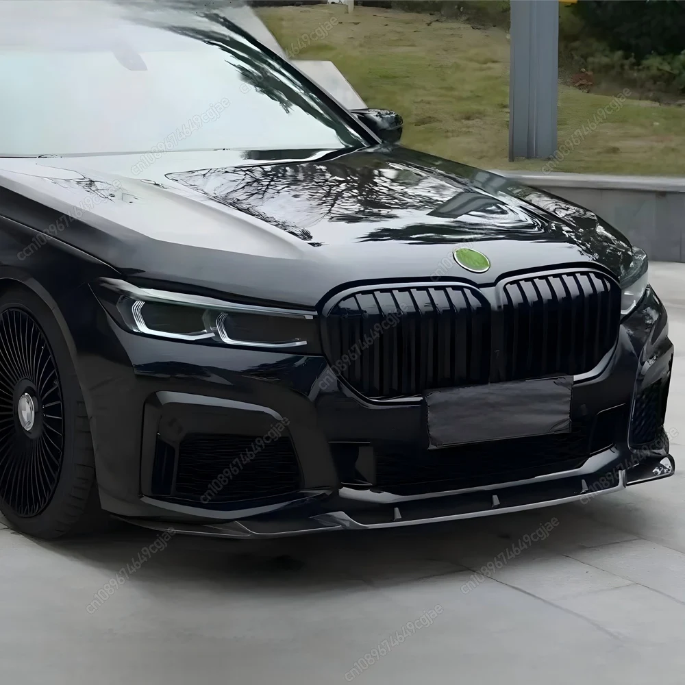For BMW G11 G12 740i 750i Li M760Li M-Sport 2019-2022 Facelift Gloss Black MP Style Front Bumper Splitter Lip Spoiler Bodykits