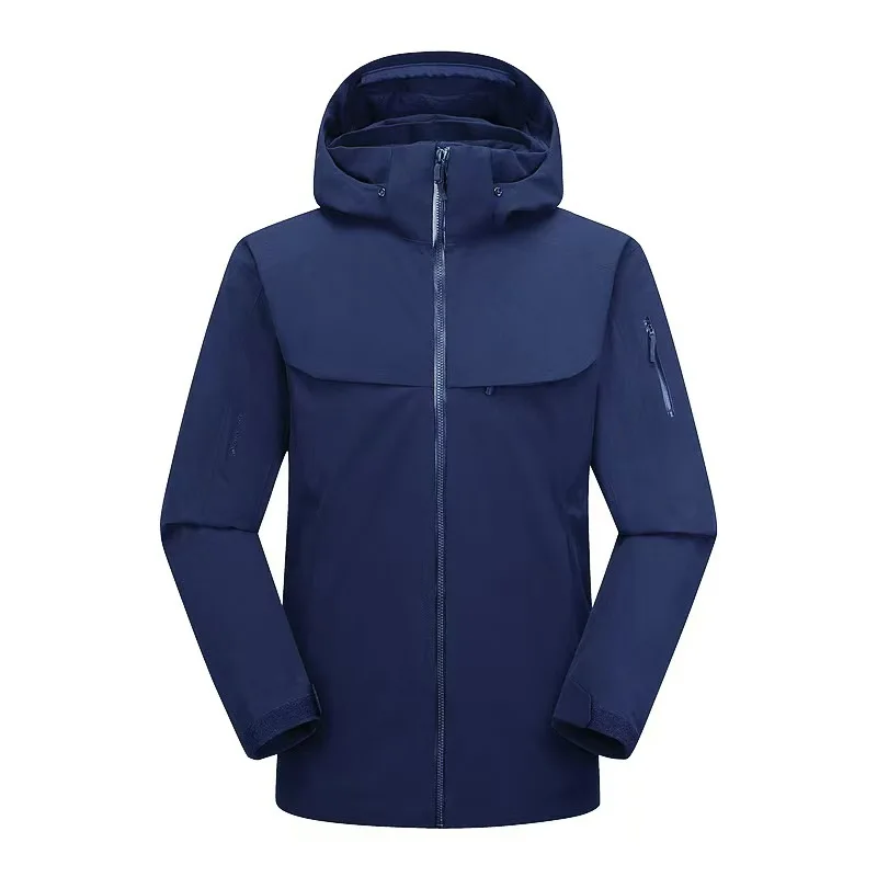 بدلة تزلج خارجية من Macai سميكة مقاومة للماء وقابلة للتنفس ومقاومة للرياح من نسيج البوليستر سترة بغطاء للرأس متينة لملء معطف الشتاء