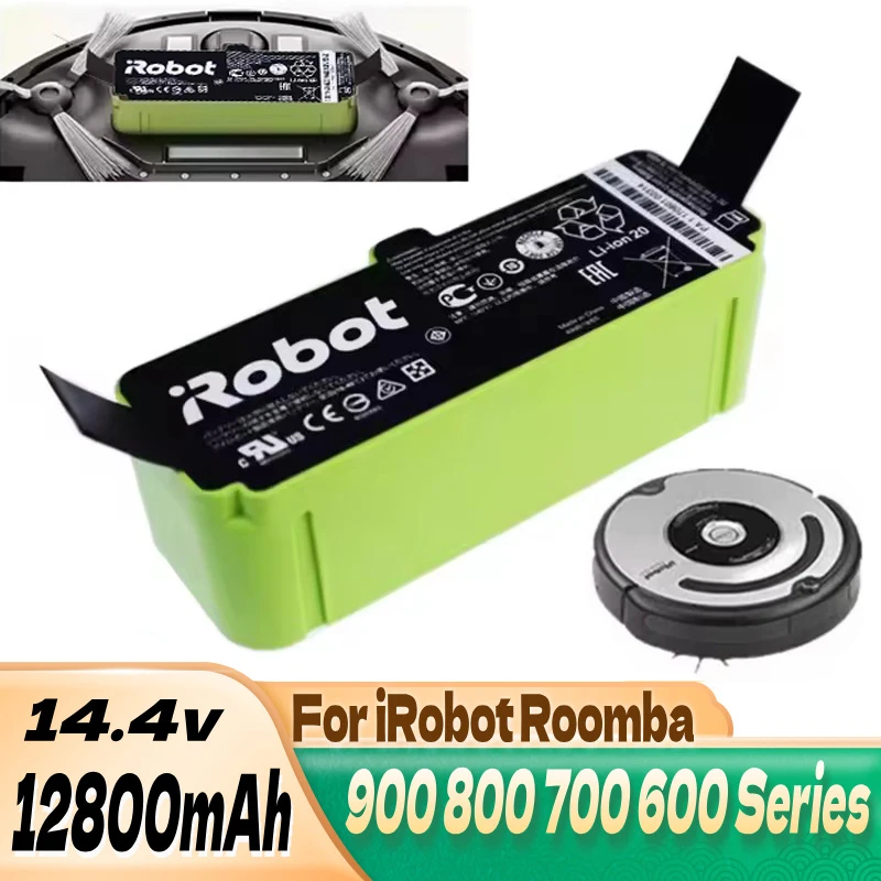 Batteria agli ioni di litio 12800mAh per iRobot Roomba Cleaner 900 800 700 600 Serie 960 980 981 966 895 695 692 690 675 780 860 891