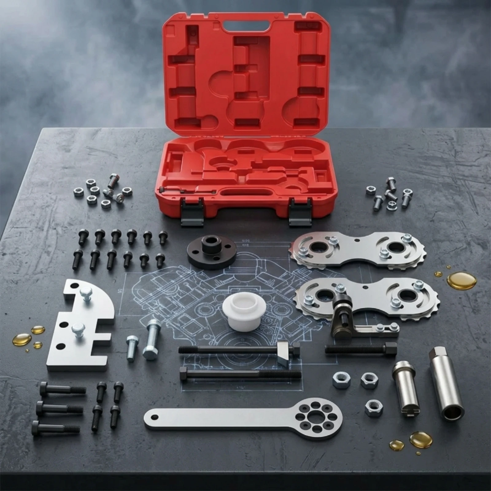 

Swedish Automotive Brand Timing Tool Set Professional Grade Link Timing Repair Kit Engine Camshaft Tool Kit Easy to Use