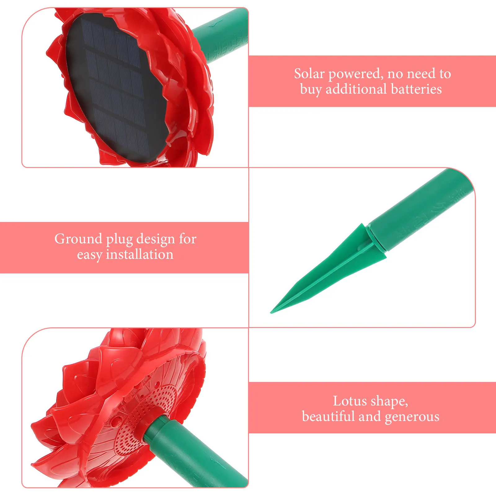 

1Pcs Lotus Shaped Solar Speaker Waterproof Portable Outdoor Wireless Speaker Music Player Buddha Songs Music Player