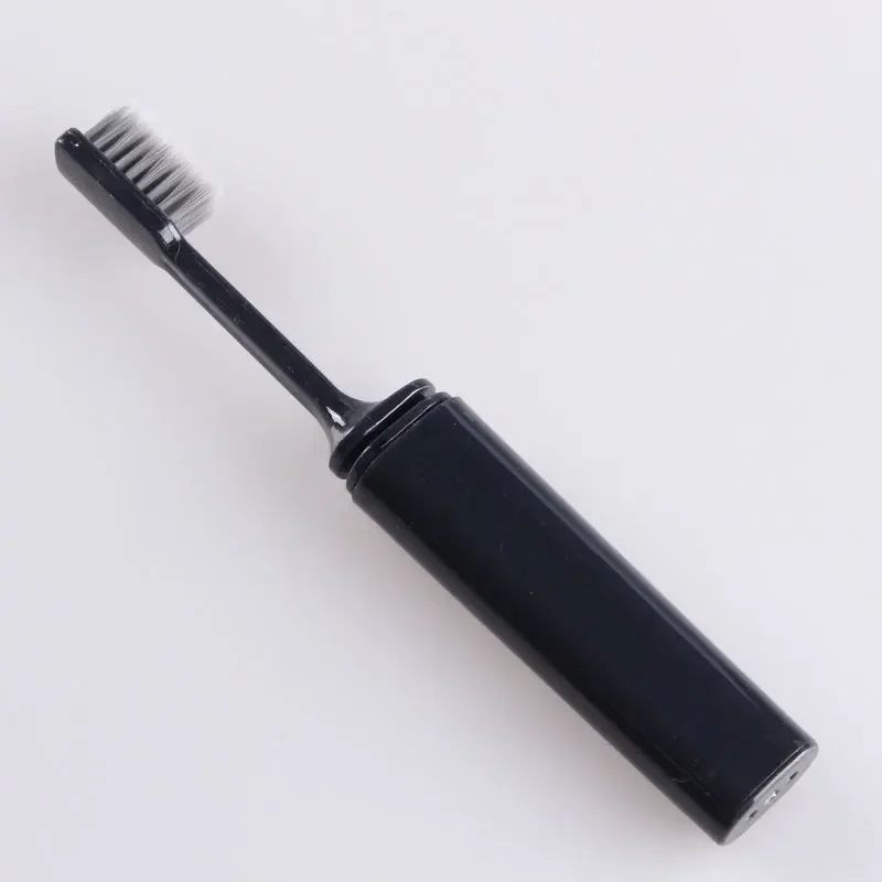 2024 New Portable Compact Bamboo Charcoal Folding Toothbrush Fold Travel Camping Hiking Outdoor Foldable Teethbrush Easy To Take