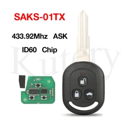 jingyuqin SAKS-01TX 433Mhz ASK ID60 Chip Remote Control Keyless Entry Car Key For Chevrolet Aveo Daewoo Nubira Optra Aoto Fob