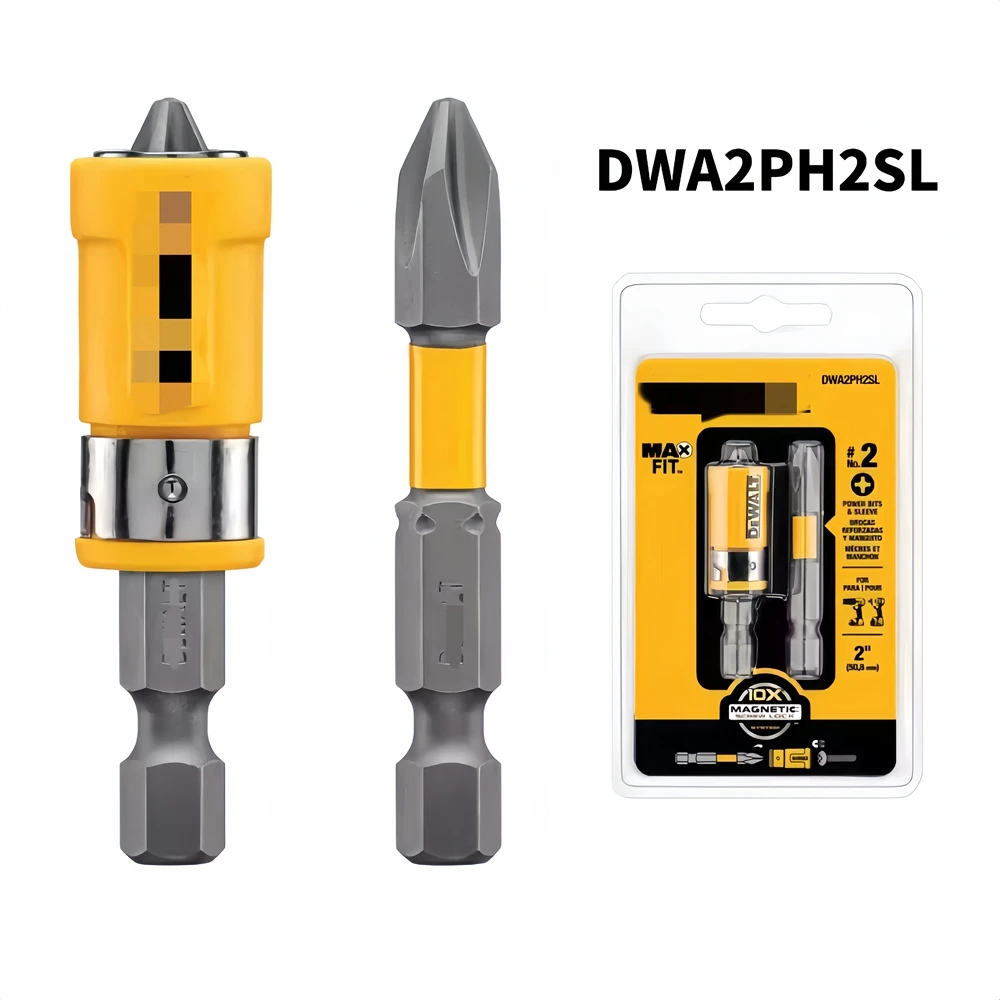 DWA2PH2SL MAXFIT Screwdriver Bits 2'' PH2 Impact Driver Phillips Bit Set Pivoting Magnetic Sucker Tool Accessories