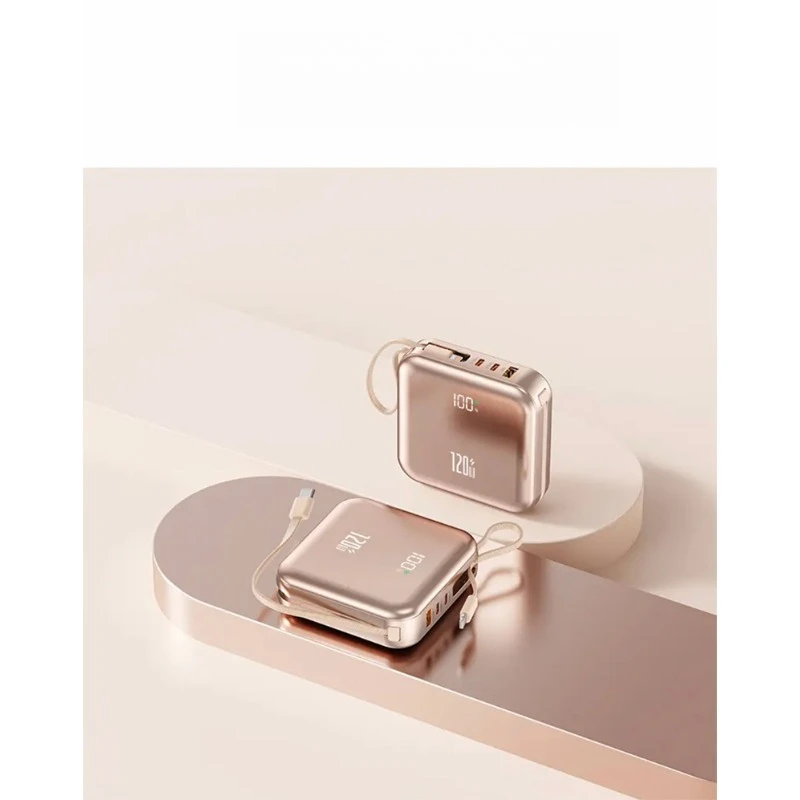 20000mAh New Portable with Built-in Cable Ultra-thin Compact and Portable Power Bank