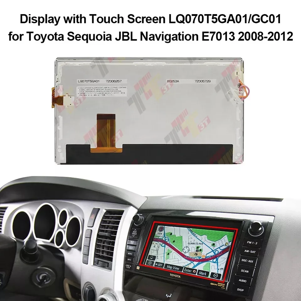 Display with Touch Screen LQ070T5GA01/GC01 for Toyota Sequoia JBL E7013 Navi