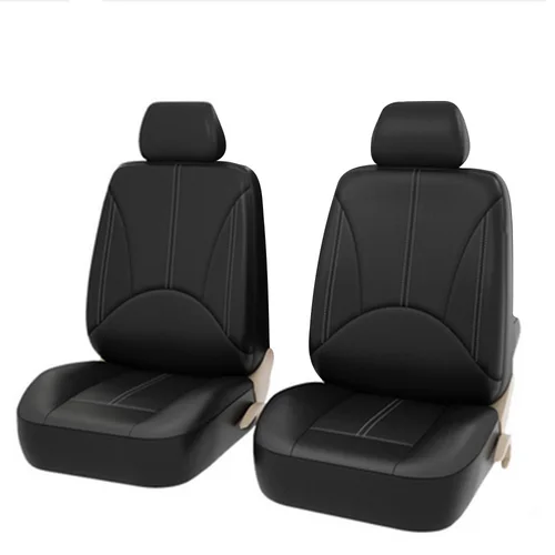 Imagen 2 del producto Fundas universales de cuero PU para asientos delanteros de coche, cubierta protectora para asientos traseros de coche, Interior de coche, calidad fina