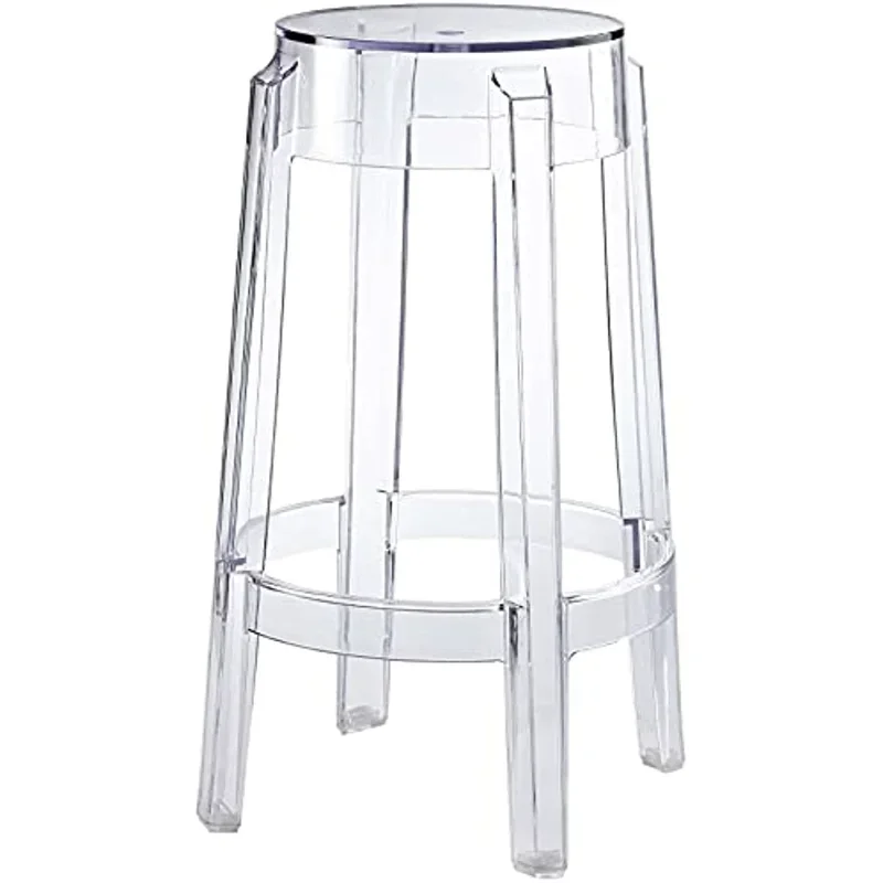 

Casper Modern Acrylic Counter Bar Stool in Clear Fully Assembled Bar Chair 13"D X 13"W X 29.5"H