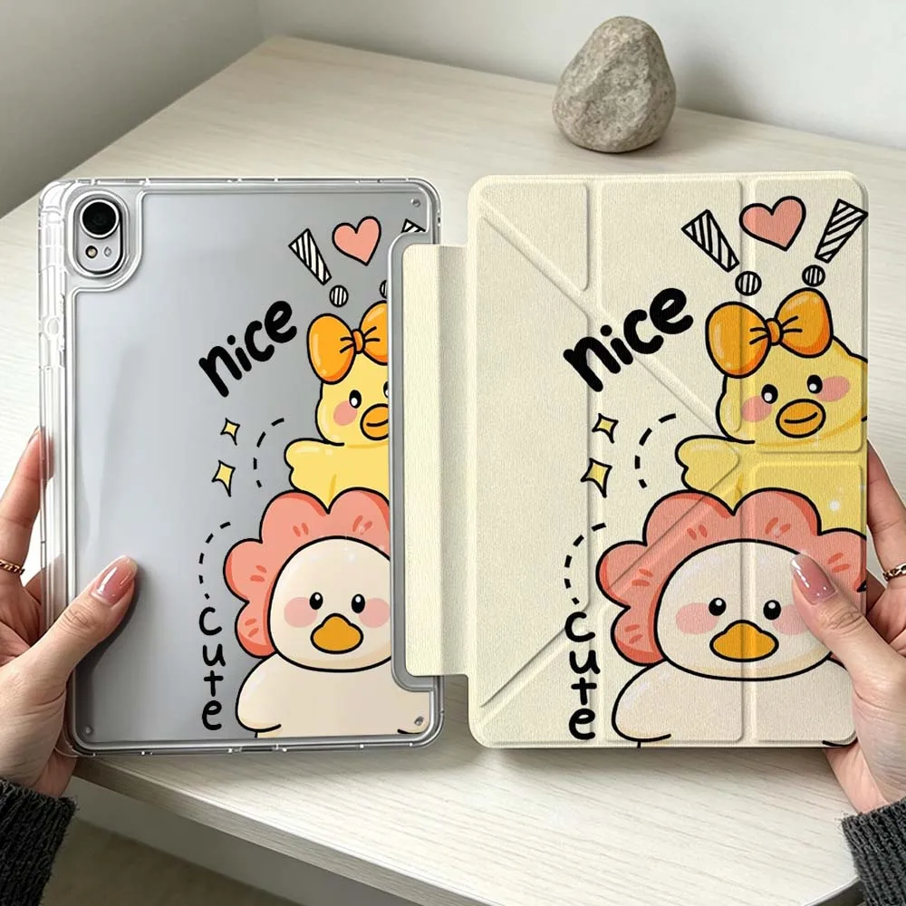 

Cute Duck Pattern Soft For Huawei MatePad Pro SE Air 12X Honor Pad 9 V9 GT X9a X9 Foldable 3Y Tablet Case