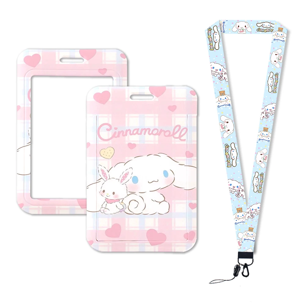 W Sanrio Cartoon Karten halter Anime Cinna moroll Karte Schutzhülle Kawaii Foto Student Mahlzeit Karten halter Anhänger