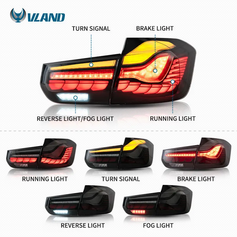 Suitable for BMW 3 Series F30 F35 Replacement LED Taillight Fit 2013-2018, Fine Waterproof Sealing Structure