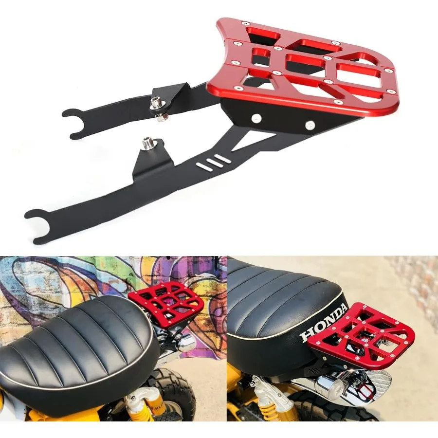 

Monkey125 Rear Seat Top Tail Rack Luggage Storage Cargo Holder Plate Compatible for Monkey 125 2018-2024 CNC Motorcycle Rear Sea