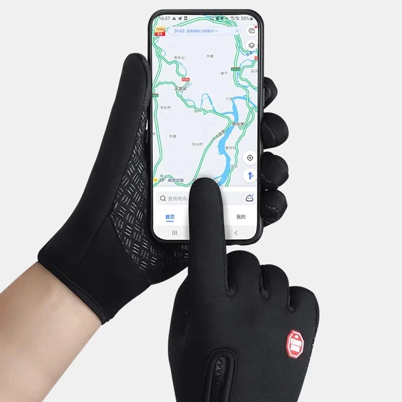 A Lot Of People Like It Outdoor Sports Touch Screen Non Slip Wind Fleece Warm Mountain Riding Gloves