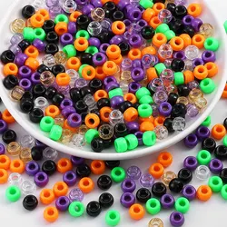 iYOE 200pcs 6x9mm Multicolor Acrylic Spacer Halloween Christmas Beads For Jewelry Making DIY Earring Necklace Charms