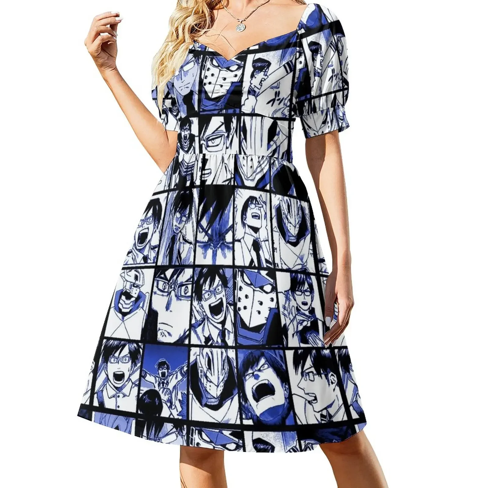 

Iida collage manga Short-Sleeved Dress summer dresses ladies 2025 women dresses
