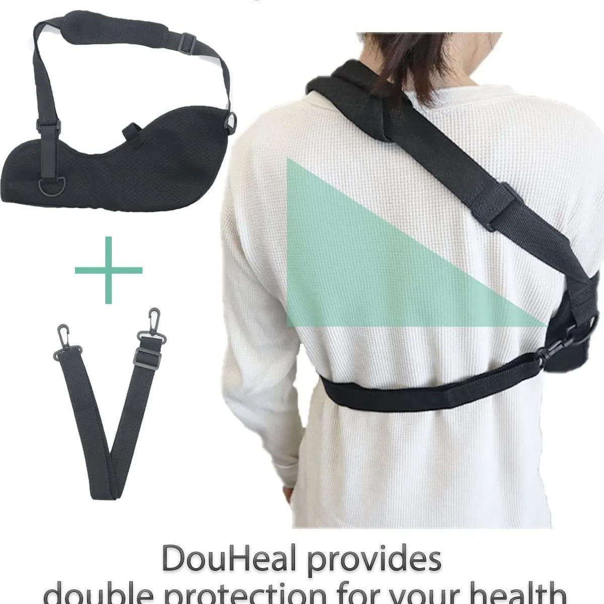 MuqiNush أداة تثبيت الكتف القابلة للتعديل للاستحمام بعد جراحة خلع الكتف مريحة للتنفس #5