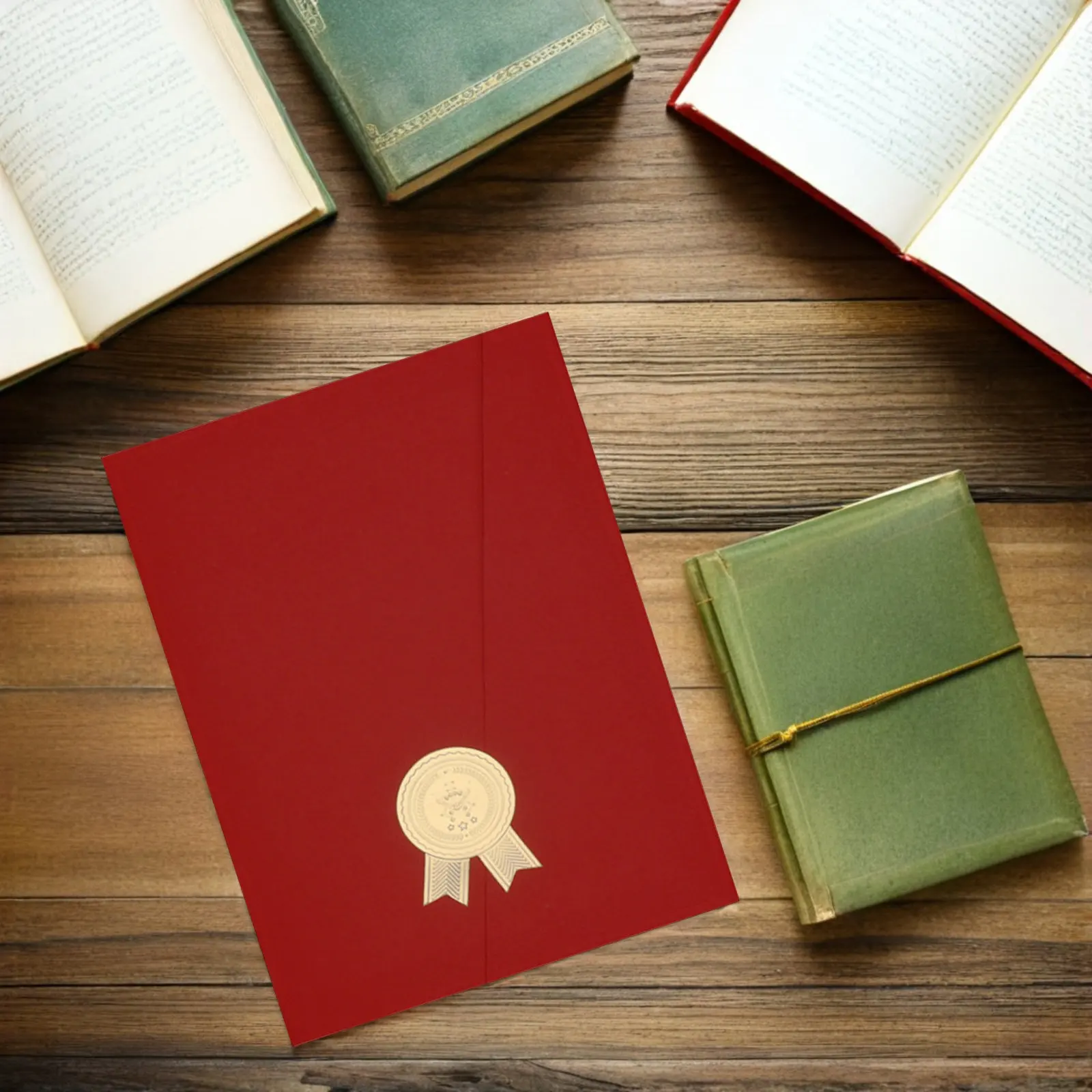 Stylish Paper Certificate Protector Cover Diploma Holder for Graduation Certificates Citizenship Documents Business Awards
