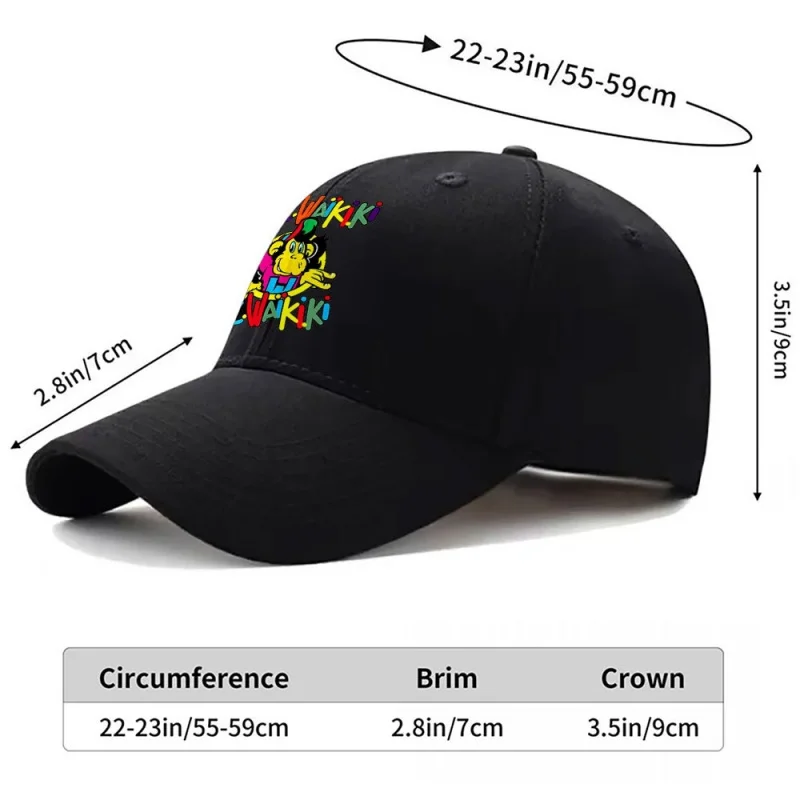 LC Waikiki Monkey Printed Lightweight Baseball Cap Unisex Outdoor Sports Hat for Weddings Parties Festivals Daily Wear