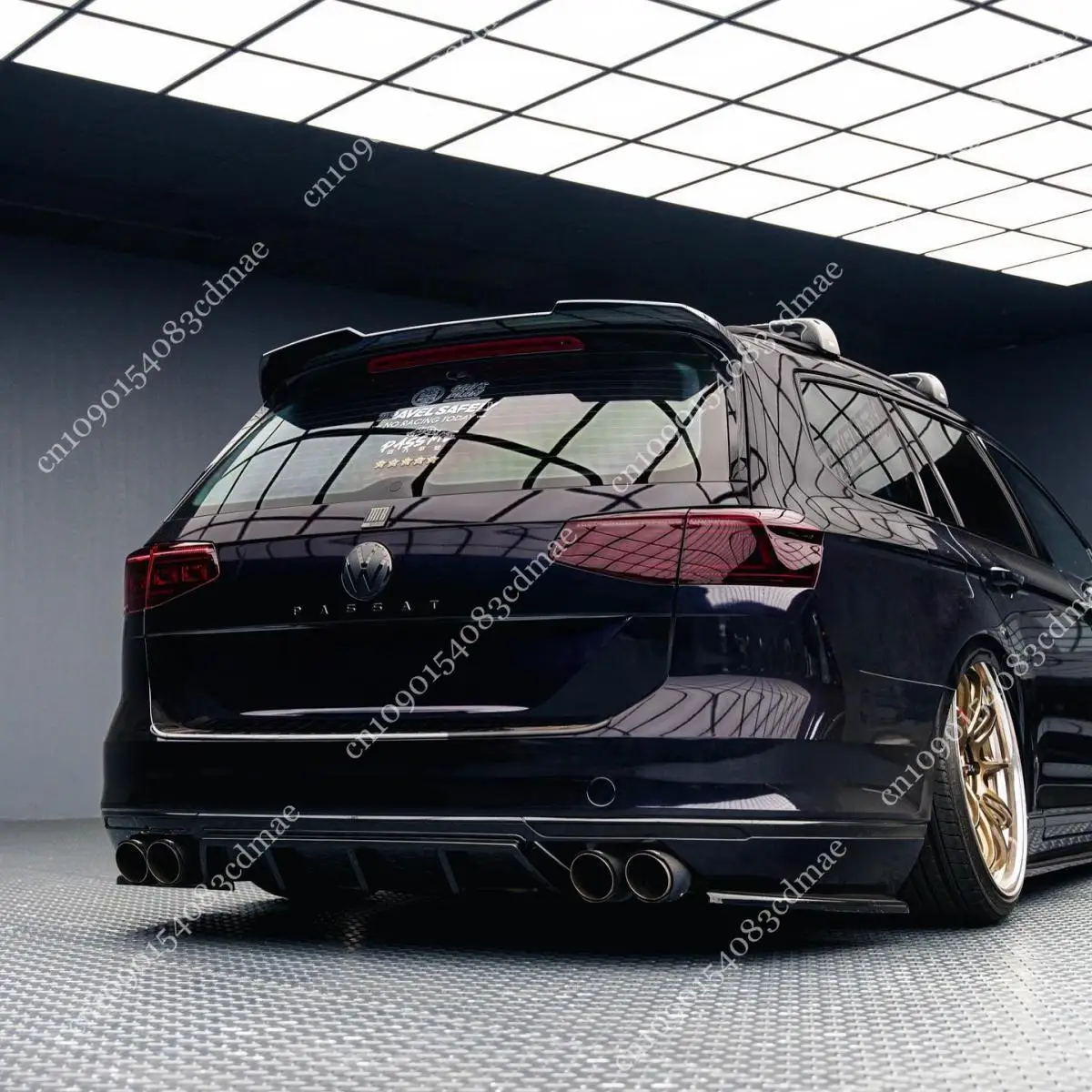 For Volkswagen VW Passat B8 Variant 2015-2023 TDI TSI GTE Standard Rear Spoiler Car Trunk Roof Caps Wing Lid Body Kits Tuning