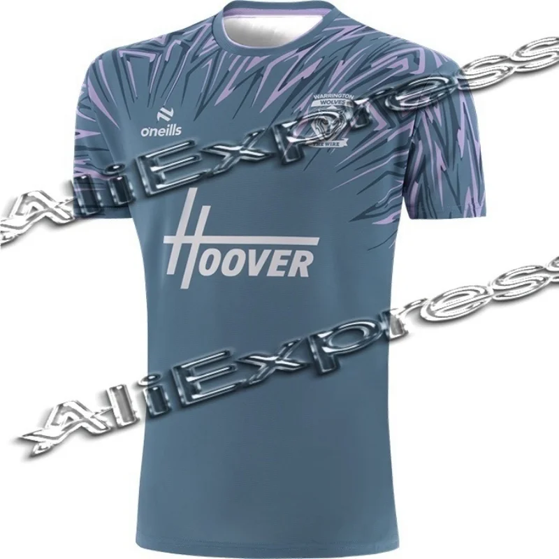 

2025 Men's And Women's New St Helens Rugby Sportswear England Fashion Short Sleeved Loose Breathable Quick Drying T-ShirtMOTO