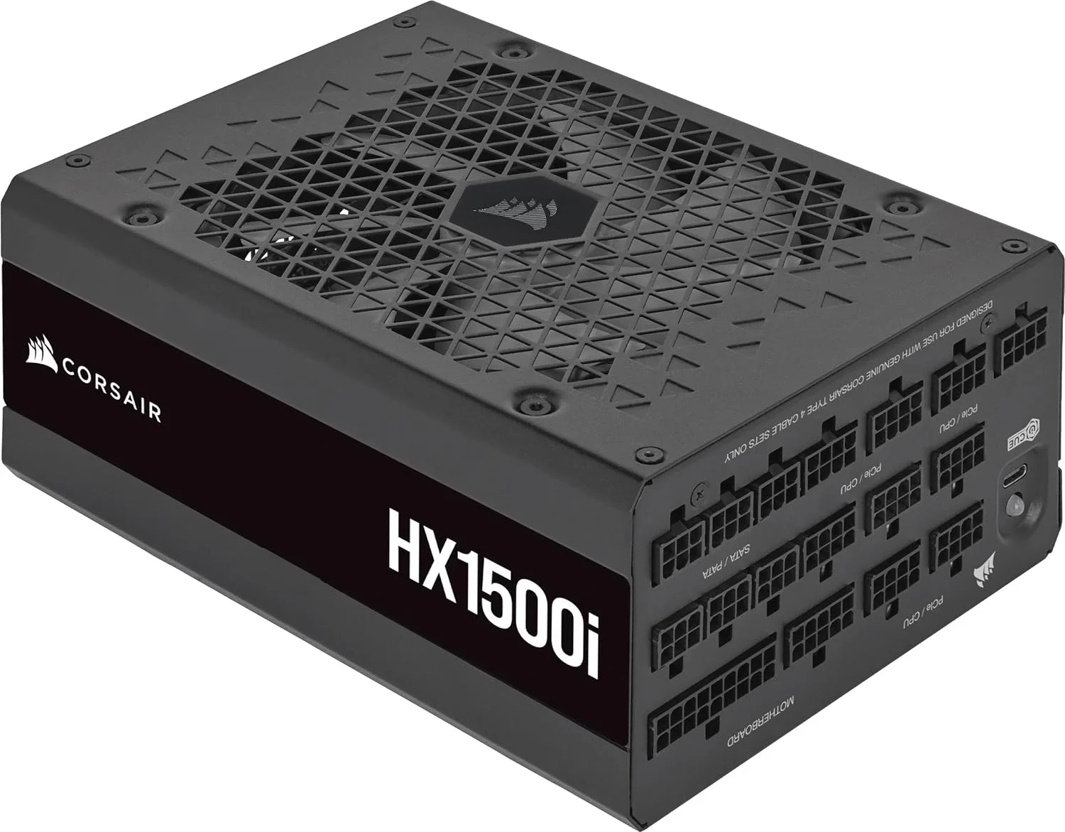 New Cor Sair HX1500i Fully Modular Ultra-Low Noise ATX Power Supply - ATX 3.0 And PCIe 5.0 Compatible - Fluid Dynamic Bearing Fa