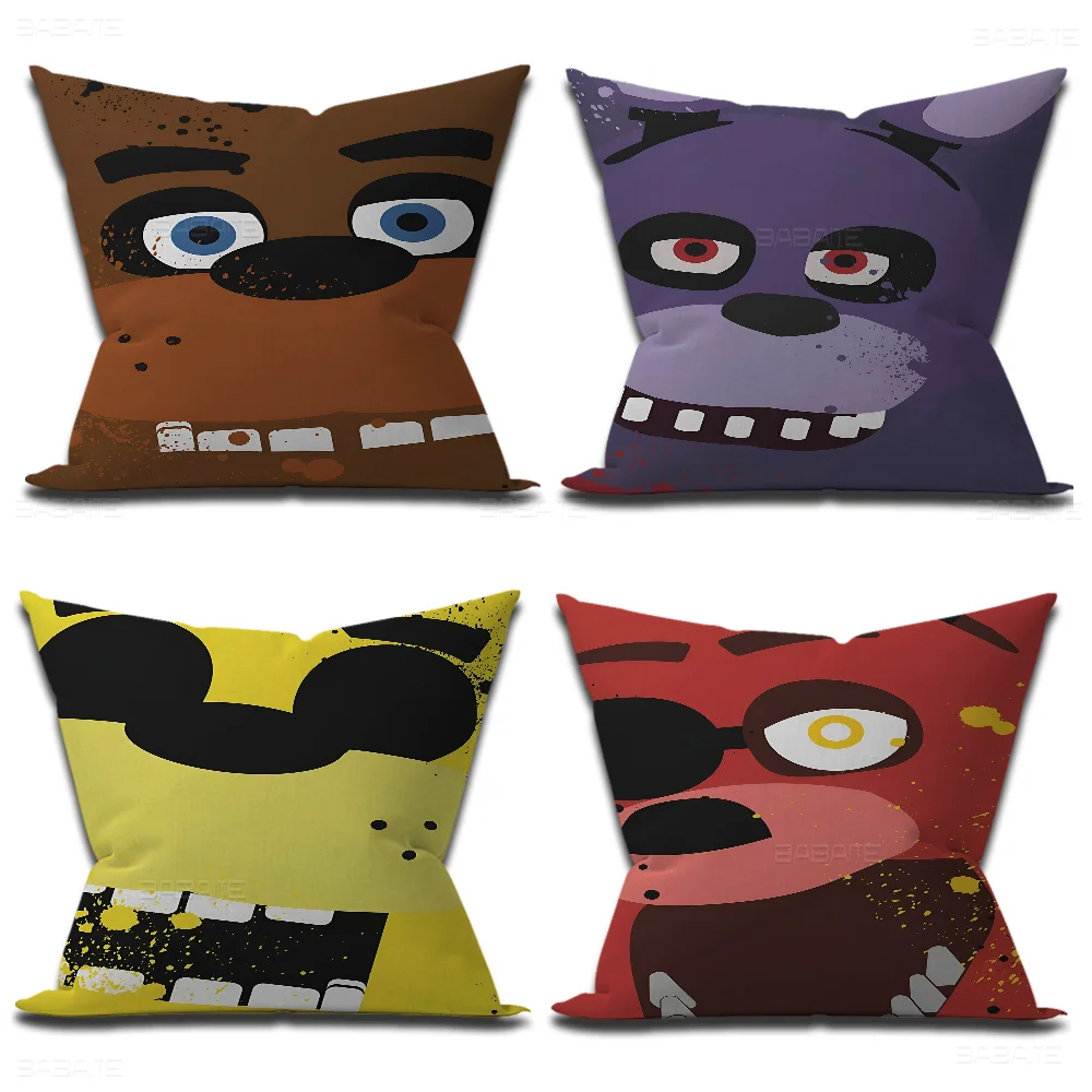 1pc Square Fnaf Anime Five-nights-At-Freddys Art Pillow Gift Home Office Decoration Bedroom Sofa Car Cushion Cover case 45x45