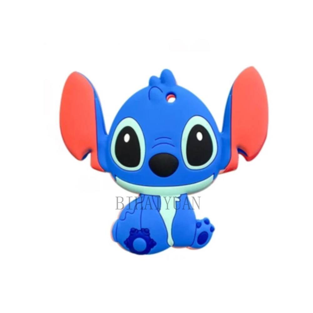 1pcs Stitch Baby Silicone Teether Pendant DIY Nursing Necklace Pacifier Clips Jewelry Accessories