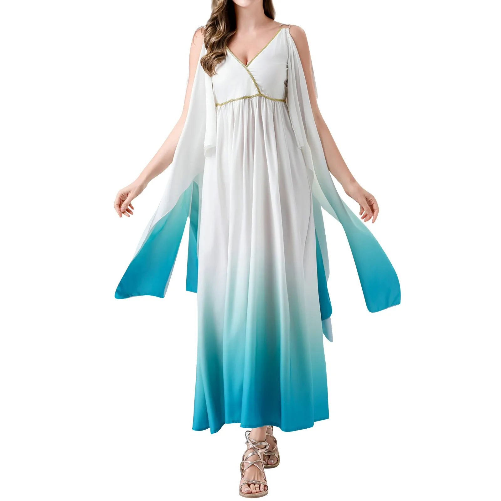 Vestido retro feminino moda clássico tendência retalhos sem mangas sem costas com decote em v festa desempenho vestido traje de máscaras