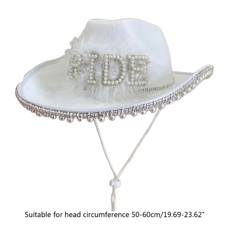 Pearl BRIDE Letter Decors Hat Spring Wedding Bachelorette Hat Hat Bride Hat Dropship