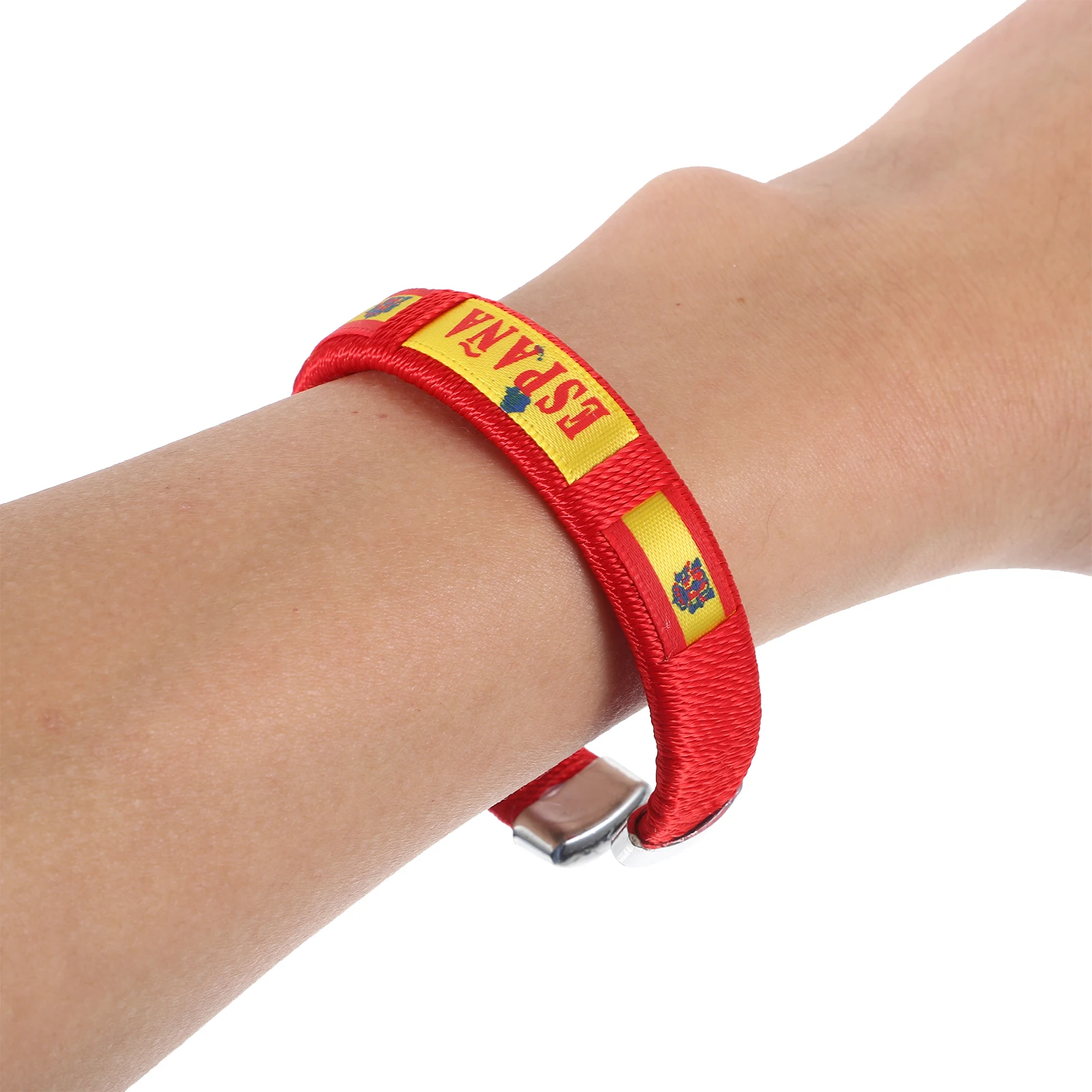 

Webbing Wristband Spain Flag Football Fan Bracelet Soccer Game Cheer Supplies Portable Decorative Armband Bracelets