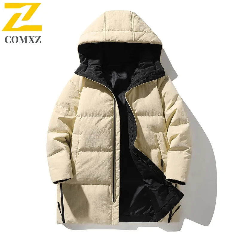 COMXZ Uomo Giacca invernale imbottita da uomo Multi-Funzione con cappuccio da lavoro all'aperto Parka caldo spesso Cappotti da campeggio leggeri e confortevoli rilassati