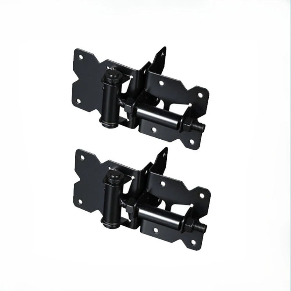 PVC Fence Hinges Garden Door Hinges, Wood Fence Door Hinges Aluminum Fence Hinges with Spring Adjustable