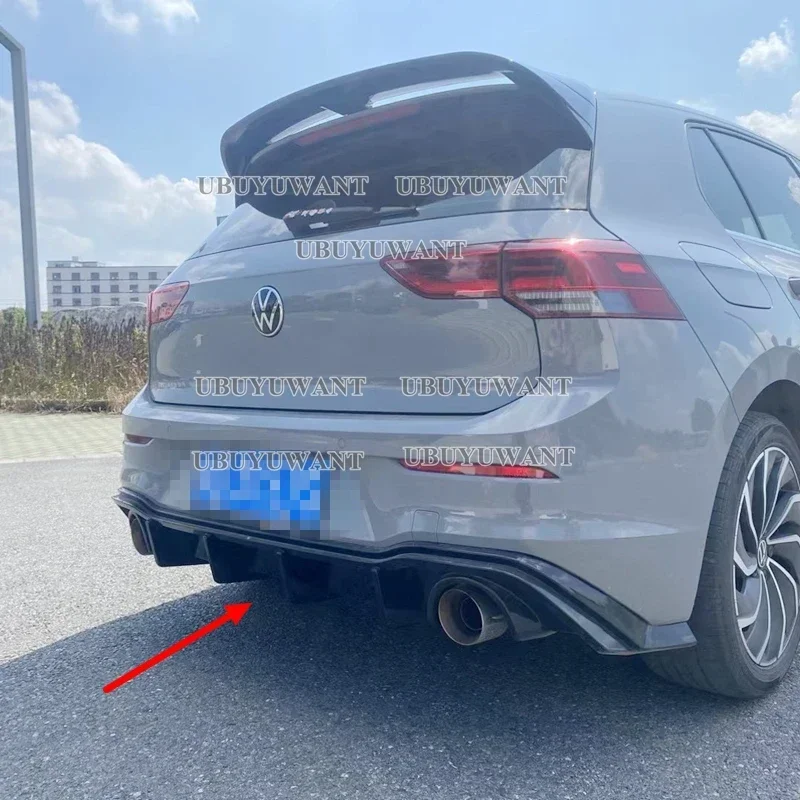 For Volkswagen GOLF 8 MK8 pro R-line gti R 2020 2021 2022 2023 Car Rear Bumper Diffuser Rear Side Splitter Spoiler Lip