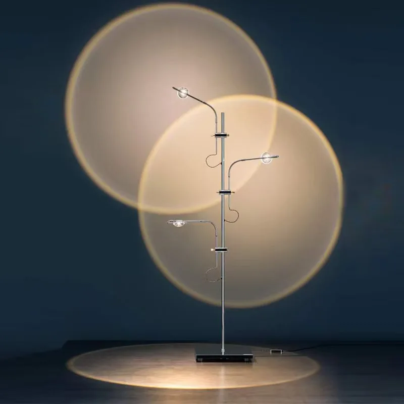 Sunset Atmosphere Art Lamp Design Photosensitive Shadow Floor Light Living Rooms Background Lamps Fashion Setting Sun Room Decor