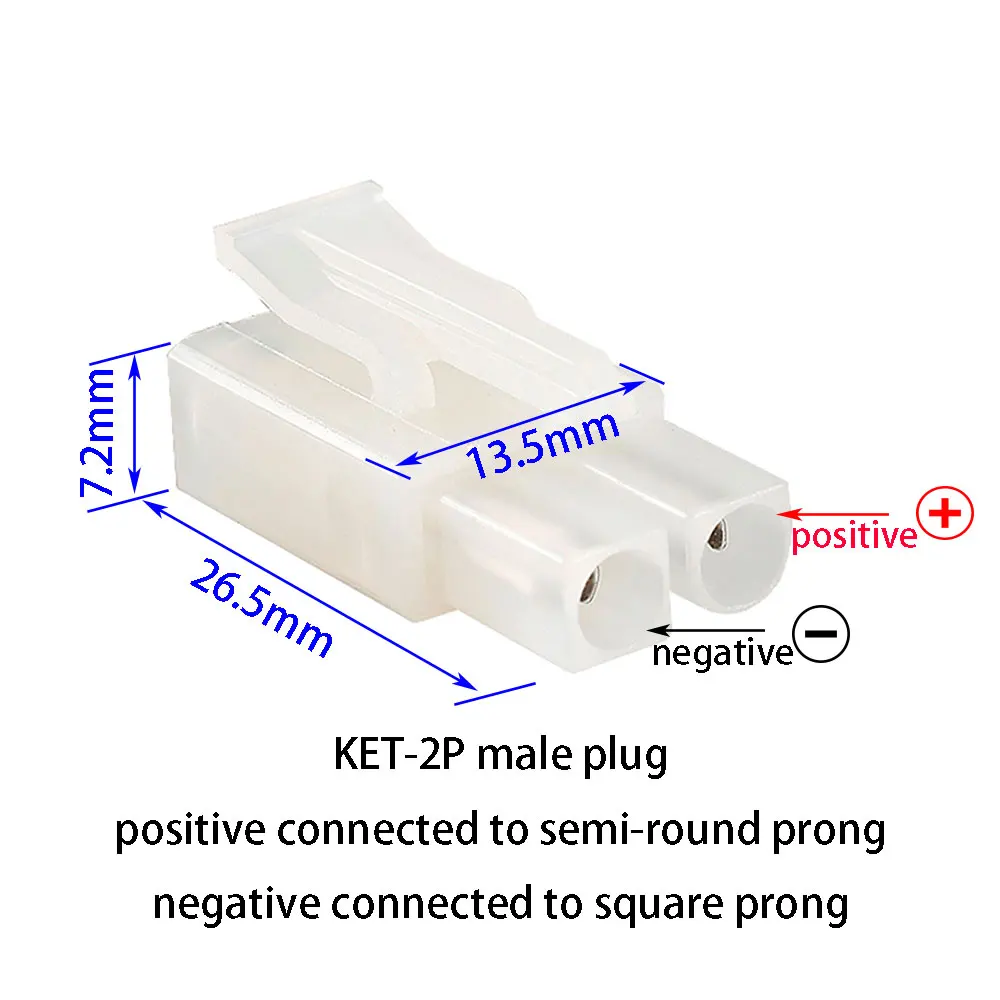 6.4V 350mA EU Charger KET-2P Rev male plug for 2S LiFePO Battery RC Car Truck Boat