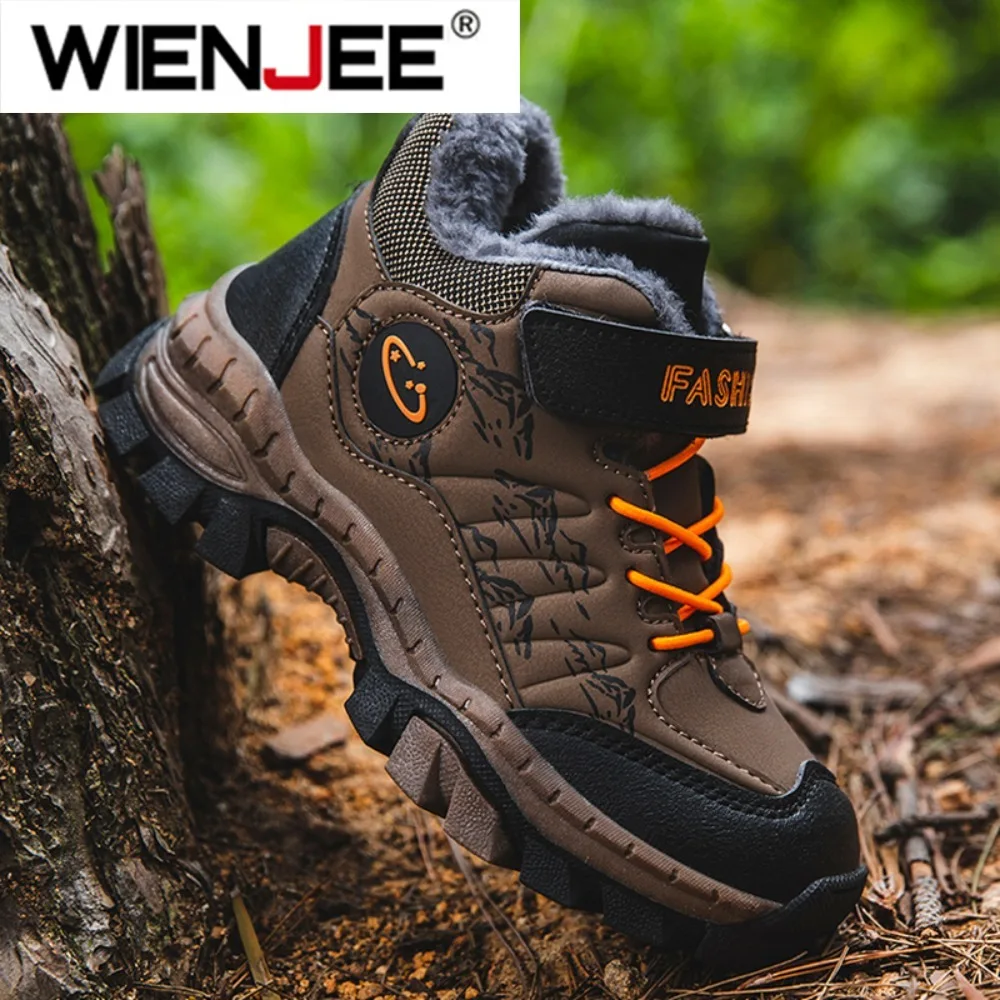 

Зимние зимние ботинки для мальчиков, теплые противоскользящие детские ботинки на флисовой подкладке, удобная теплая школьная детская прогулочная хлопковая обувь