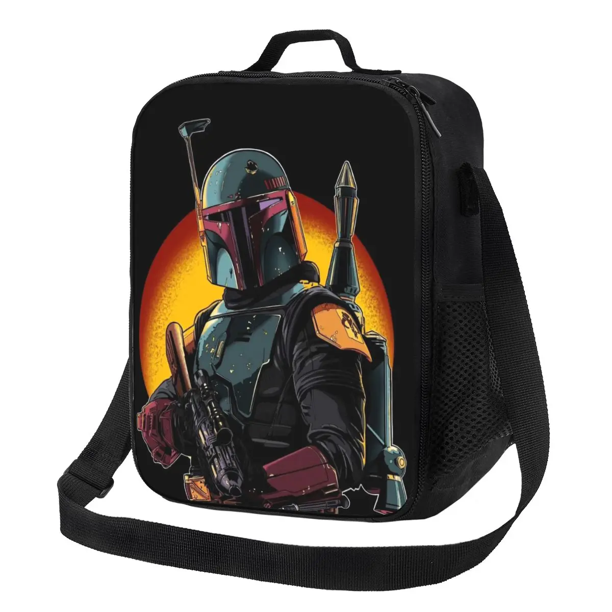 

Изготовленная на заказ сумка для обеда из фильма M-Mandalorian, женские термохолодильники, изолированные ланч-боксы для детей, школы