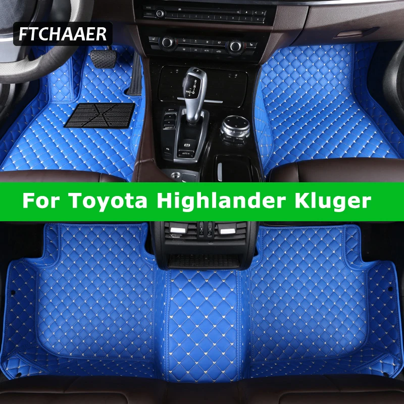 

FTCHAAER пользовательские автомобильные коврики для Toyota Highlander Kluger авто ковры аксессуары для ног Coche