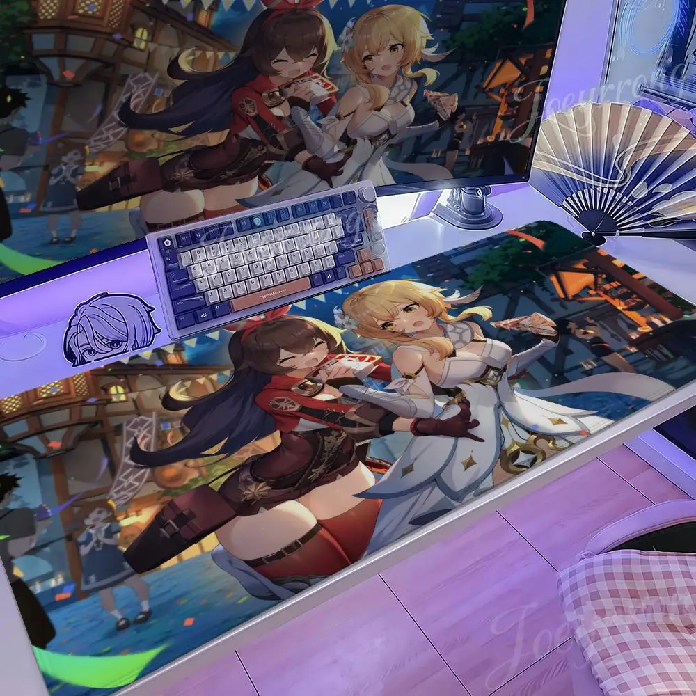

Geshin Impact Mouse Pad 1000x500 Hot Anime Taro Sakamoto Days XXL Large Gaming Non-slip Office Keyboard Mats Desk Mat