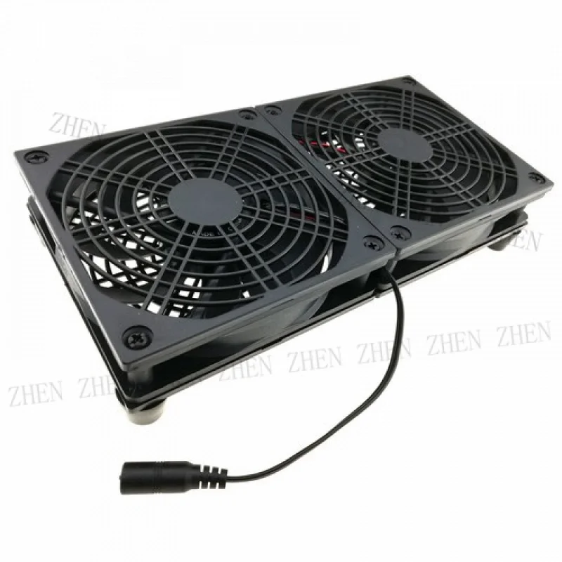 Y DC 12V External Cooling Stand Dual 120mm Fan 1800RPM for PC Router Modem Desktop