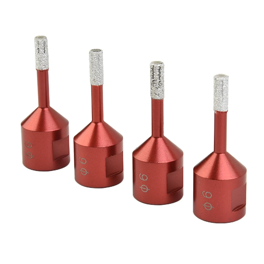 Universal Alarme Brocas, brasagem a vácuo, broca a seco, ferramentas, novo, M14, alta qualidade, 4Pcs, 6mm