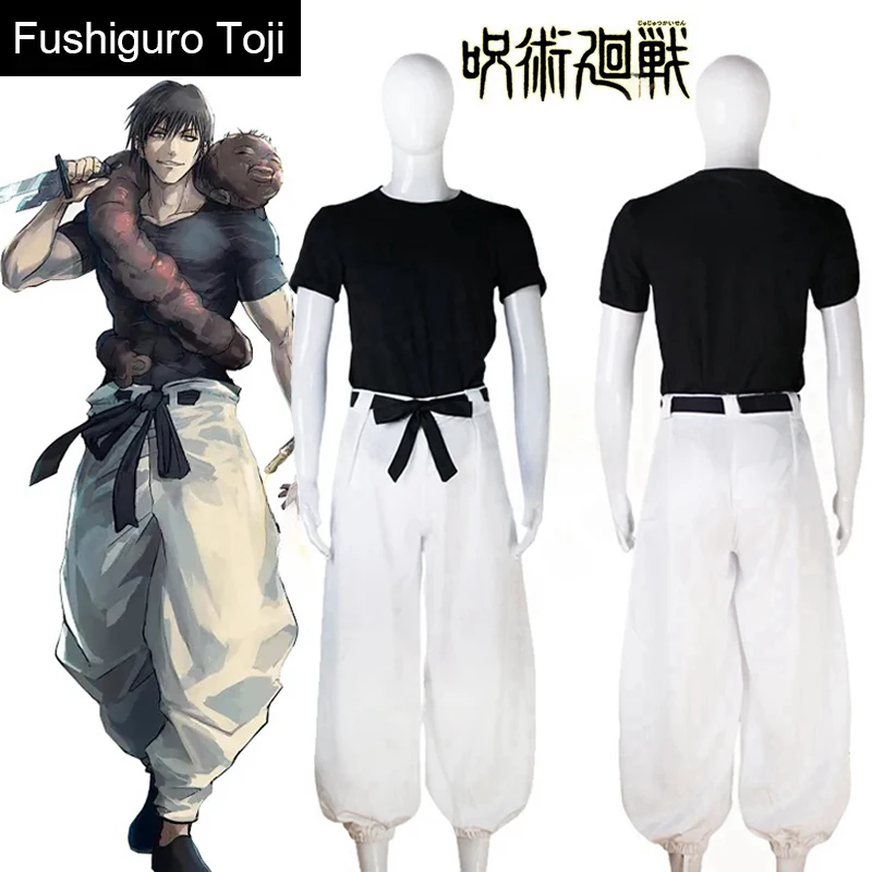 Anime Jujut-su Kaisen Season 2 Toji Fushiguro Cosplay Costume Wig Uniform Sorcerer Killer Halloween Costume for Women Men