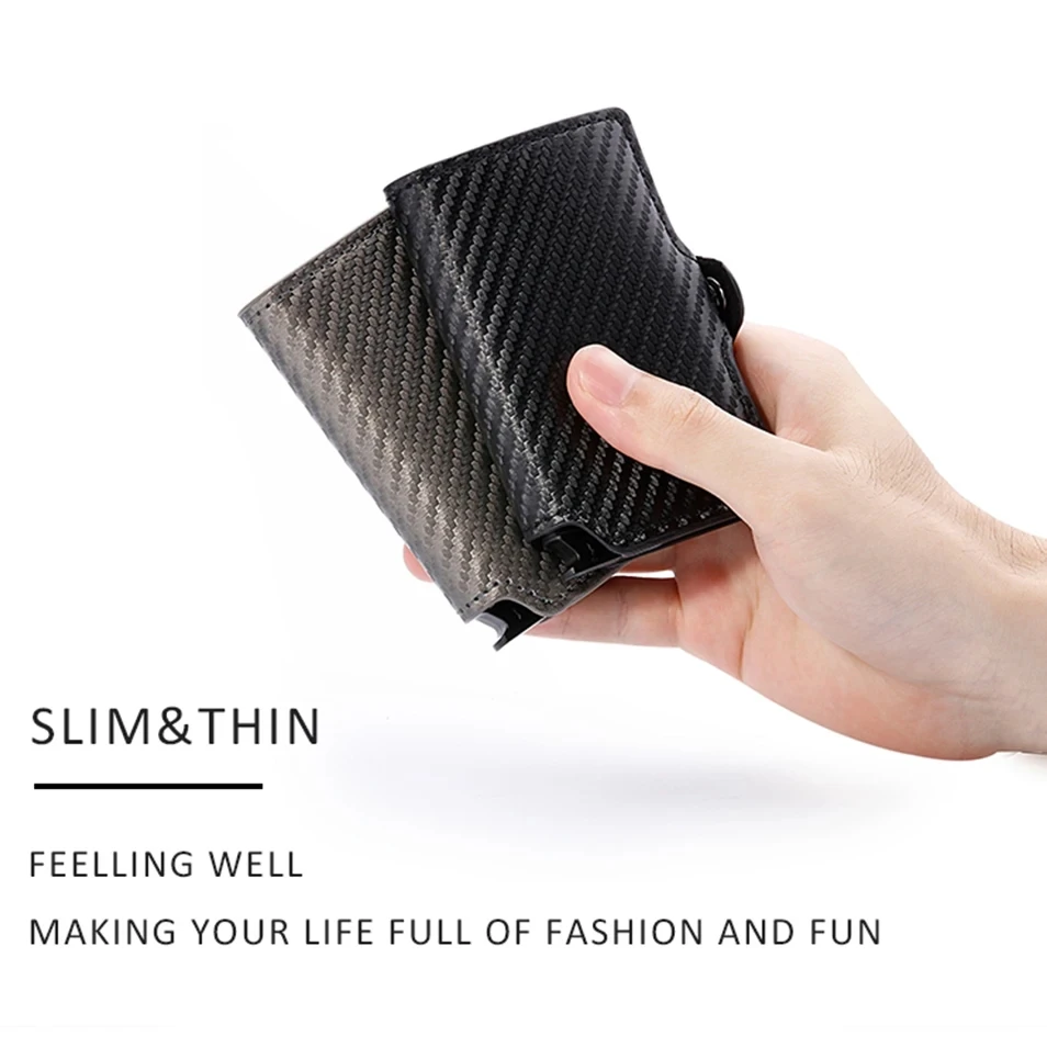Metal Credit Card Holder Wallet Small Money Bag RFID Protection Pop Up Wallet for Men and Women Card Case