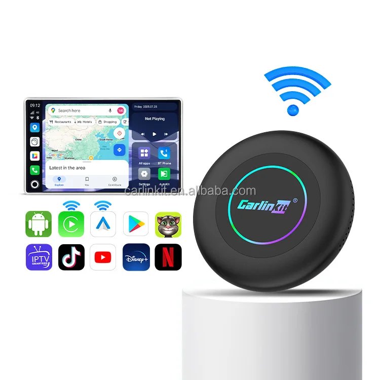Tbox Android 15 Sm6350 Wireless Carplay Android Auto Adapter Built In Netflix Youtube 128GB 512GB Car Play Video Ai Box For Cars