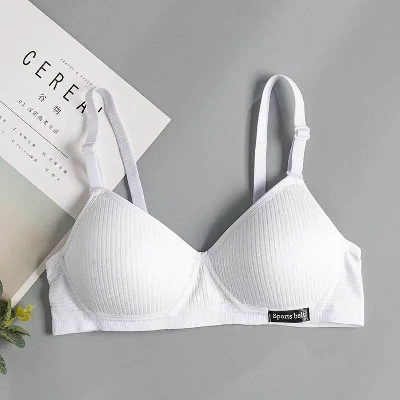 Lingerie Gathered Bras Women V Cup Push Comfort Bralette Wireless Underwear Seamleass Bra AB For Brassiere Up Cotton
