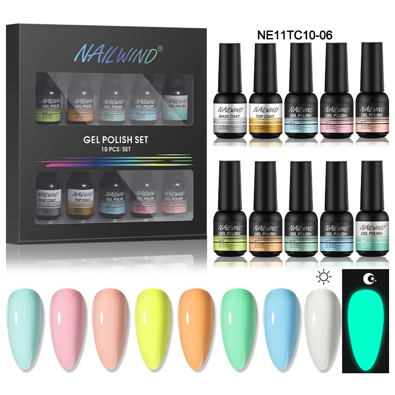 

NAILWIND Gel Nail Polish Set Semi Permanent Varnish For Nails Art All For Manicure set Base Top Coat Gel Polish Nail Kits