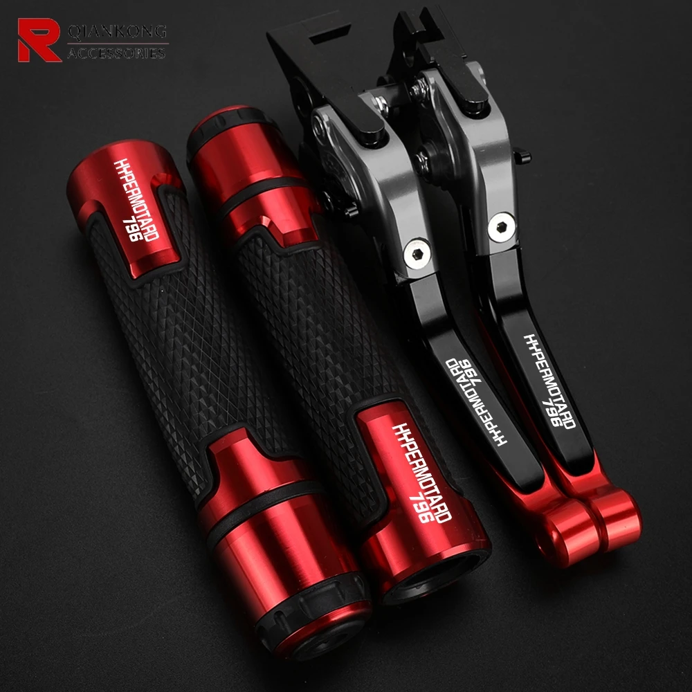 ل Dukati HYPERMOTARD796 HYPERMOTARD 796 2010-2012 دراجة نارية الملحقات قابل للتعديل دواسة فرامل العتلات المقود القبضات ينتهي