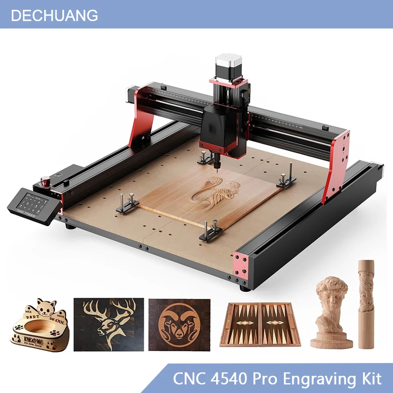 

3 Axis / 4 Axis TTC450 Pro CNC Router Milling Cutting Machine GRBL Laser Engraver For PCB PVC Acrylic Metal Aluminum