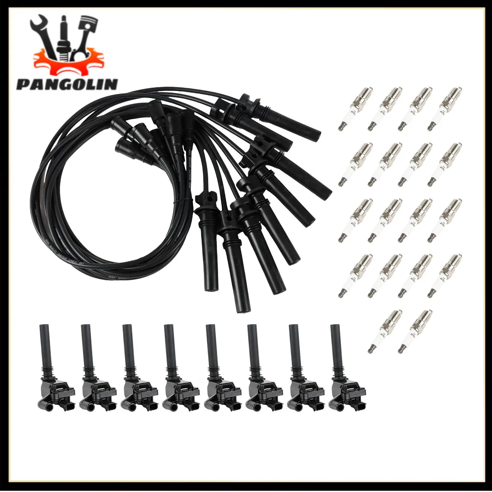 

8pcs Ignition Coils +16pcs Iridium Spark Plugs+8pcs Spark Plug Wires For Dodge Ram 1500 2500 3500 5.7L V8 UF378 Wear Parts